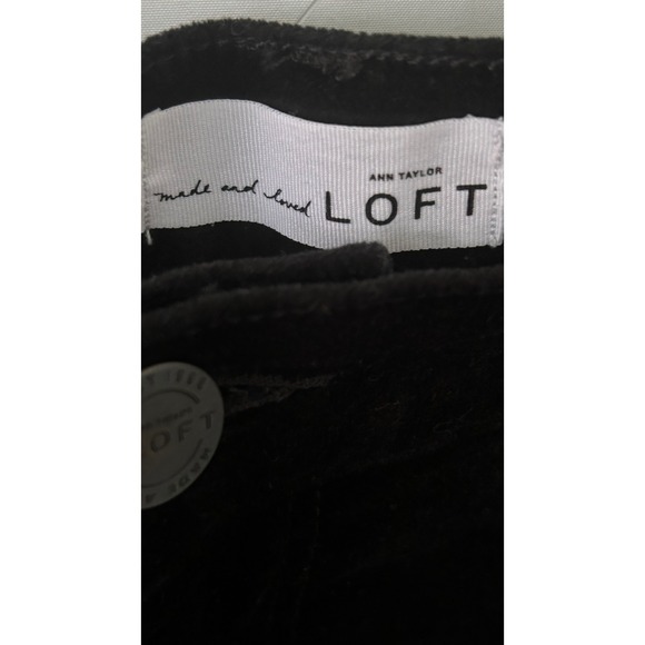 ANN TAYLOR LOFT Modern Skinny Black Corduroy Pants Size 10 30 - Picture 2 of 4